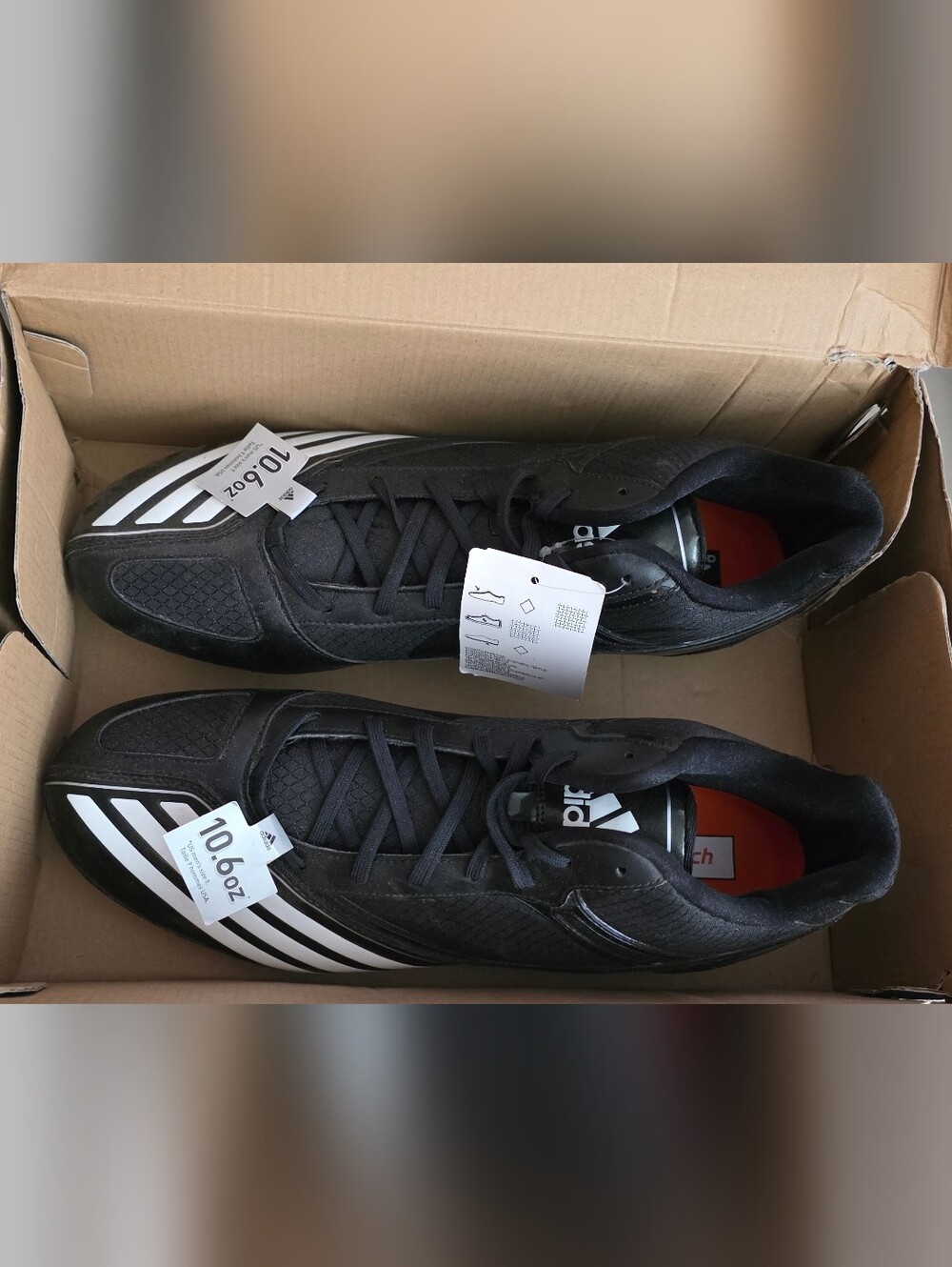 adidas Men’s Black and White Athletic Soccer Cleats